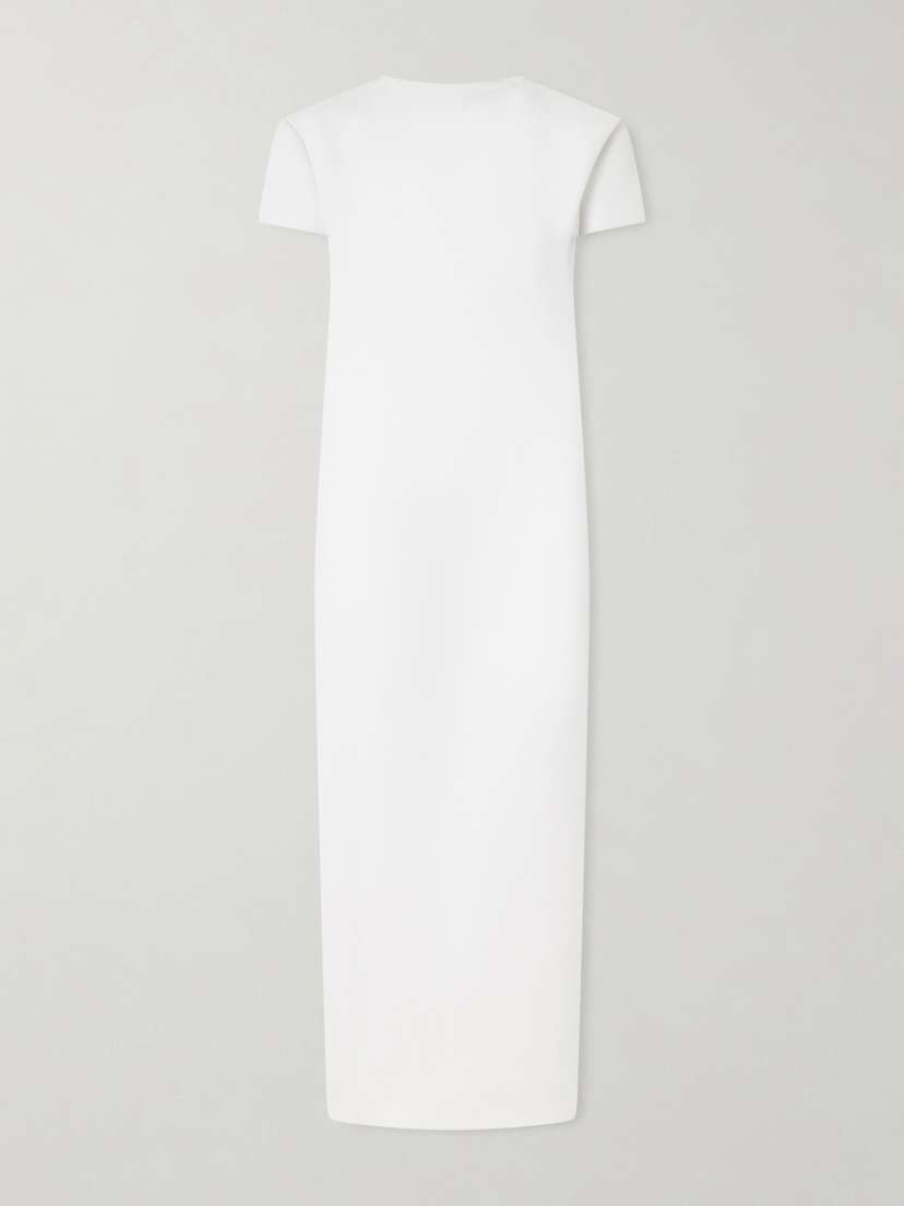 Khaite Iryl Open-back Draped Crepe Maxi Dress