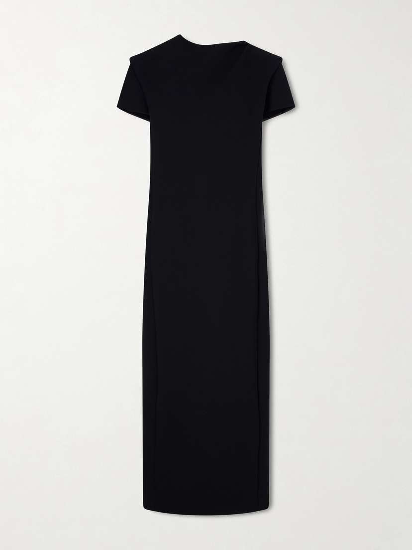 Khaite Iryl Open-back Draped Crepe Maxi Dress