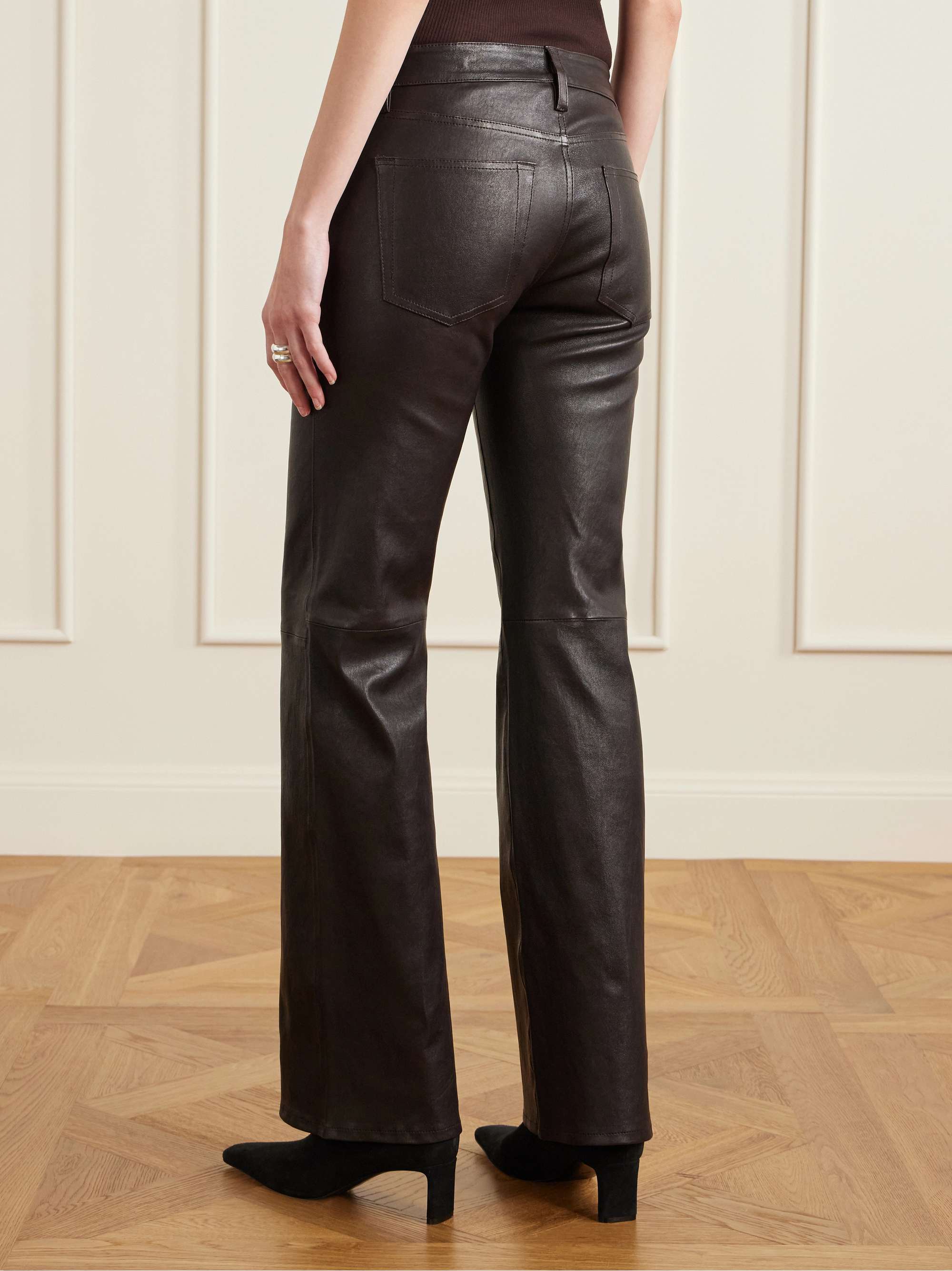 FRAME Rodeo leather bootcut pants | NET-A-PORTER