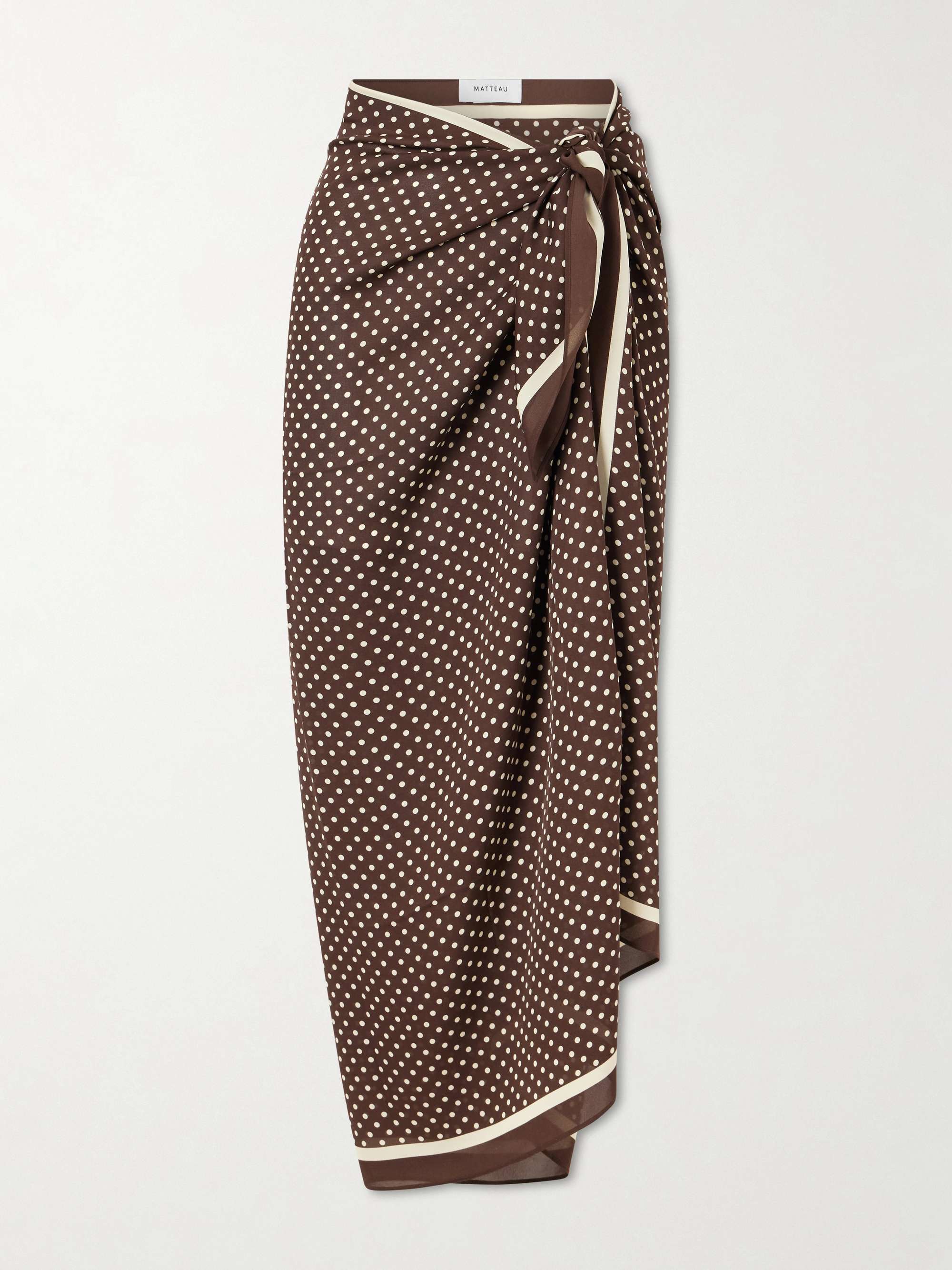 MATTEAU Printed silk-georgette pareo