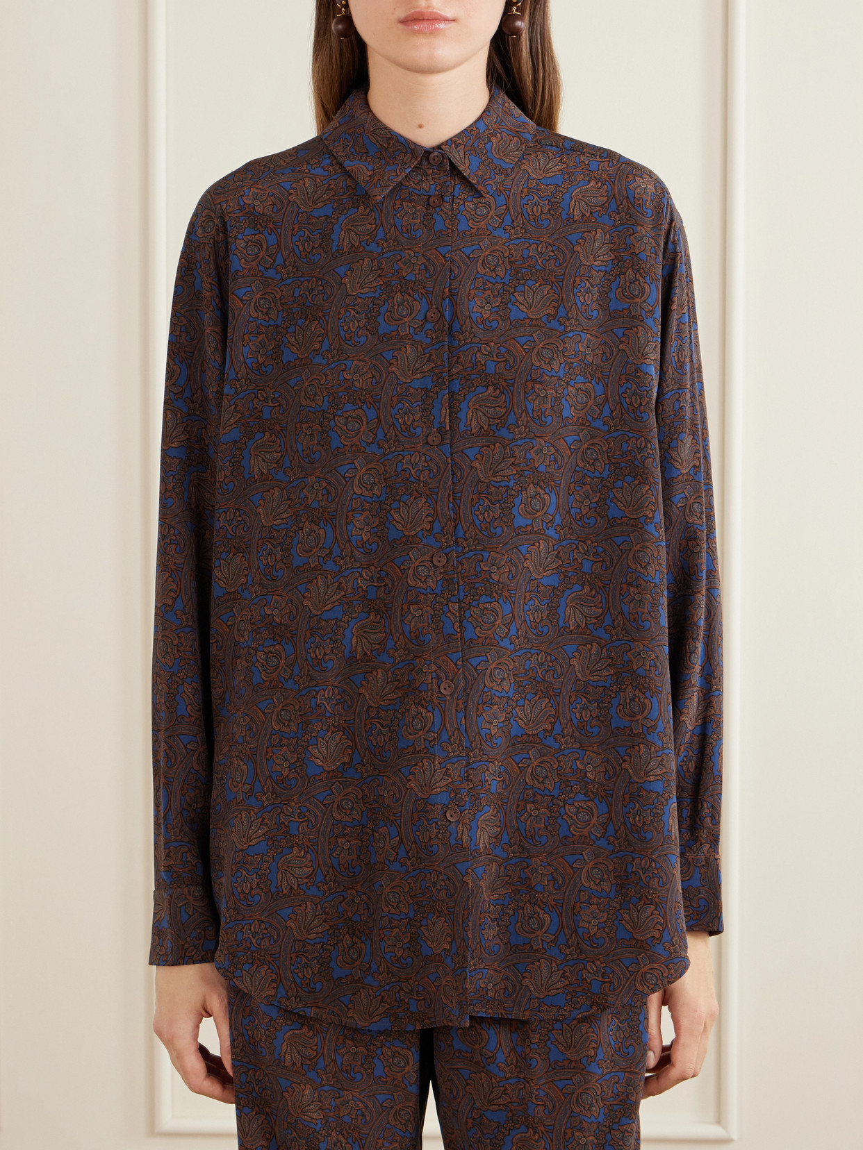 Silk-Crepe De Chine Shirt