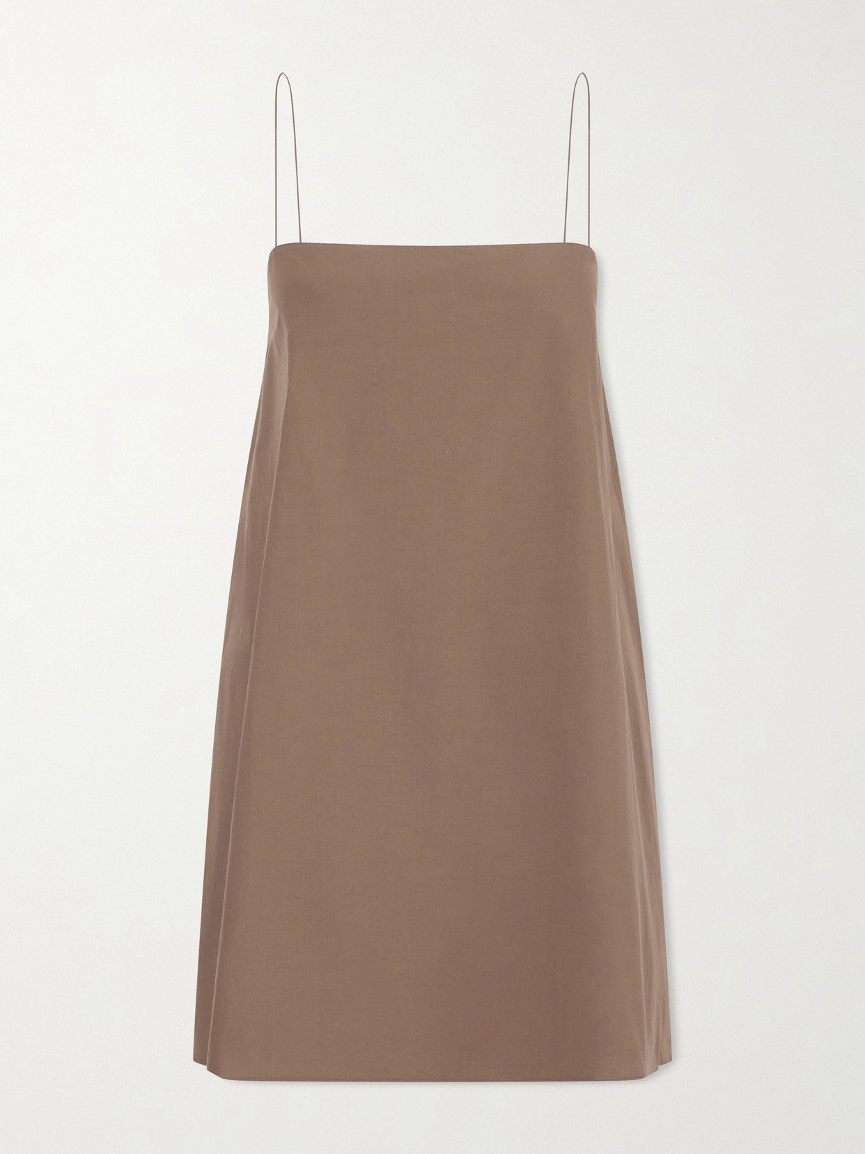 Matteau Organic Cotton-poplin Mini Dress In Brown