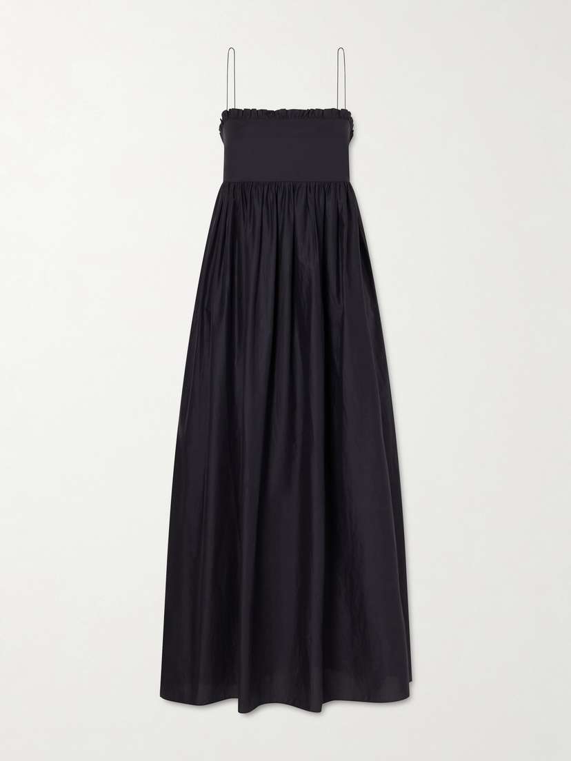 Matteau Empire Ruffled Cotton-poplin Midi Dress
