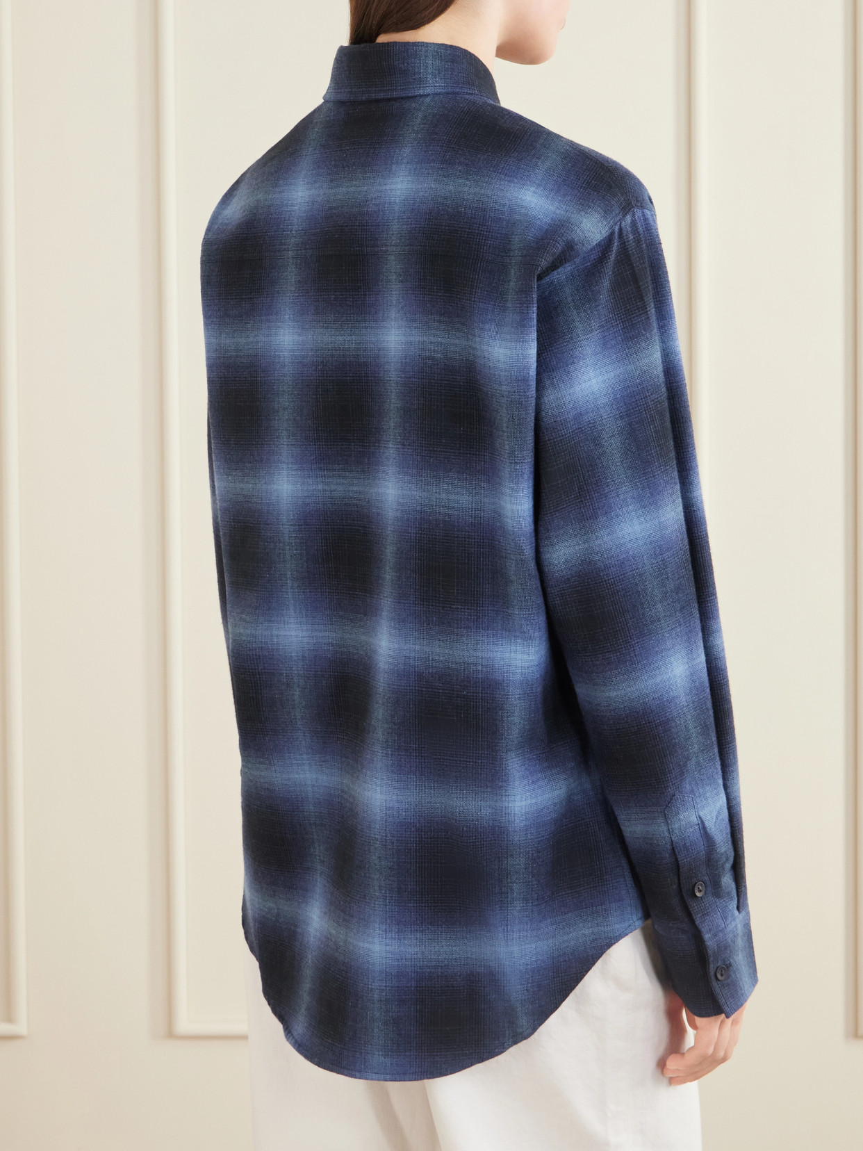 Checked Cotton-Flannel Shirt