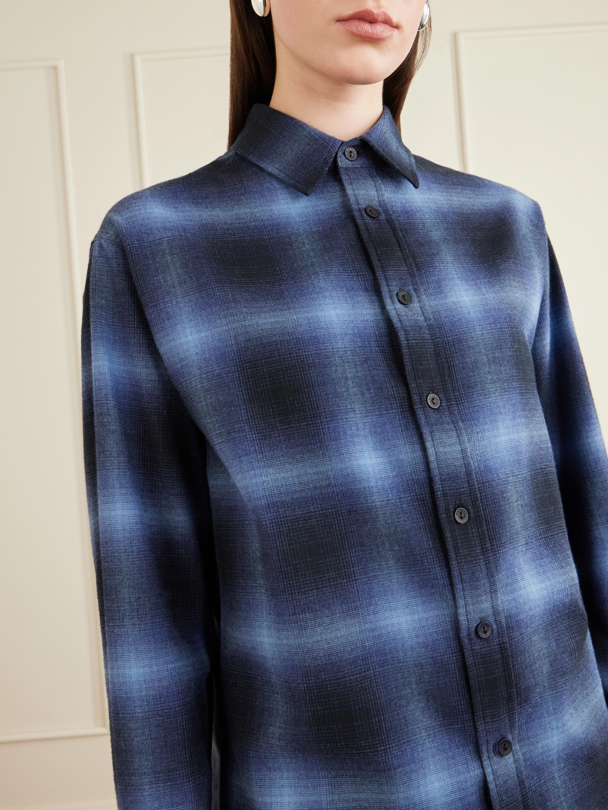 Checked Cotton-Flannel Shirt