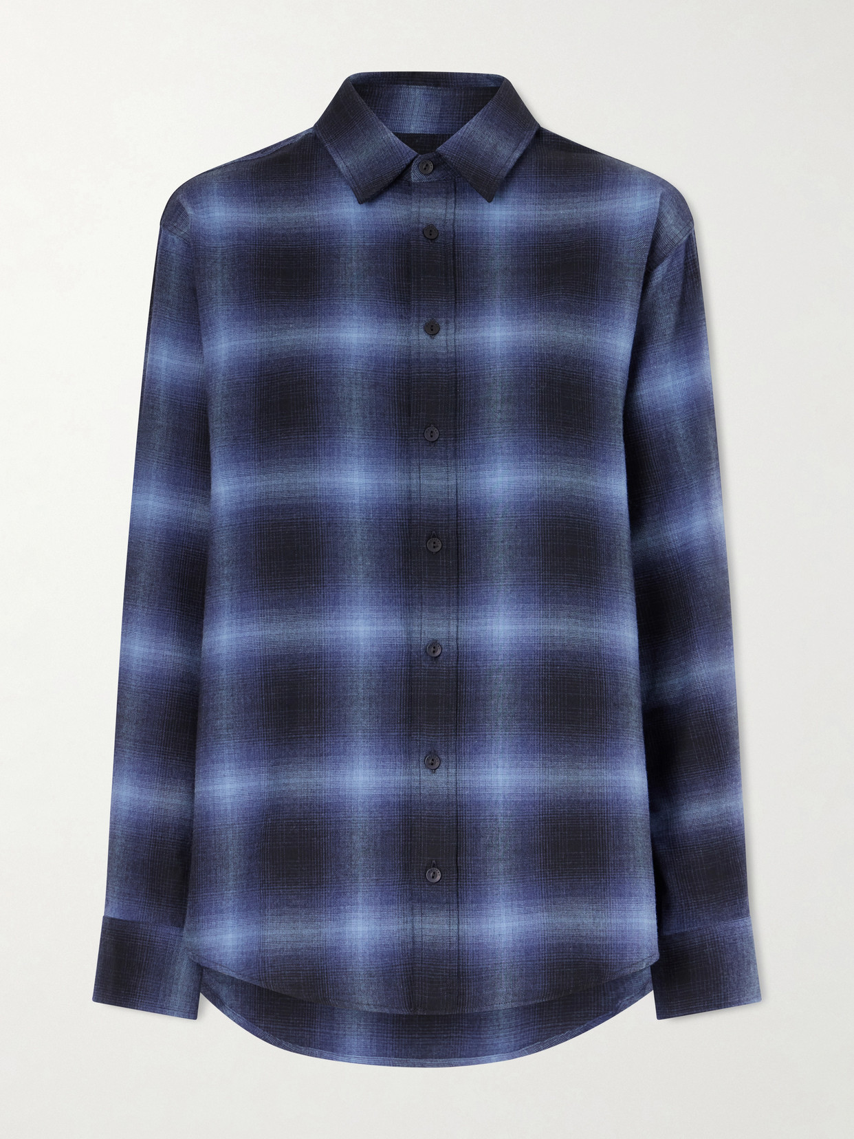 Matteau Checked Cotton-flannel Shirt In Blue