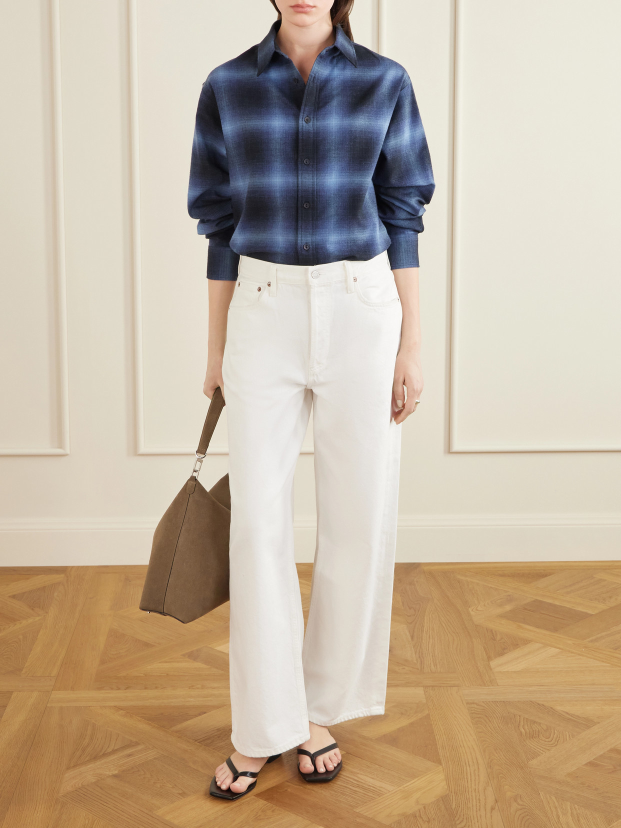 Checked Cotton-Flannel Shirt
