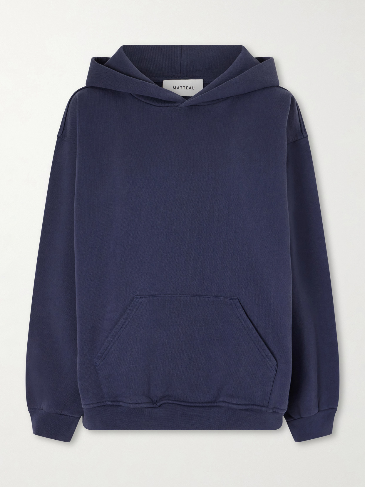 Matteau Organic Cotton-jersey Hoodie In Blue
