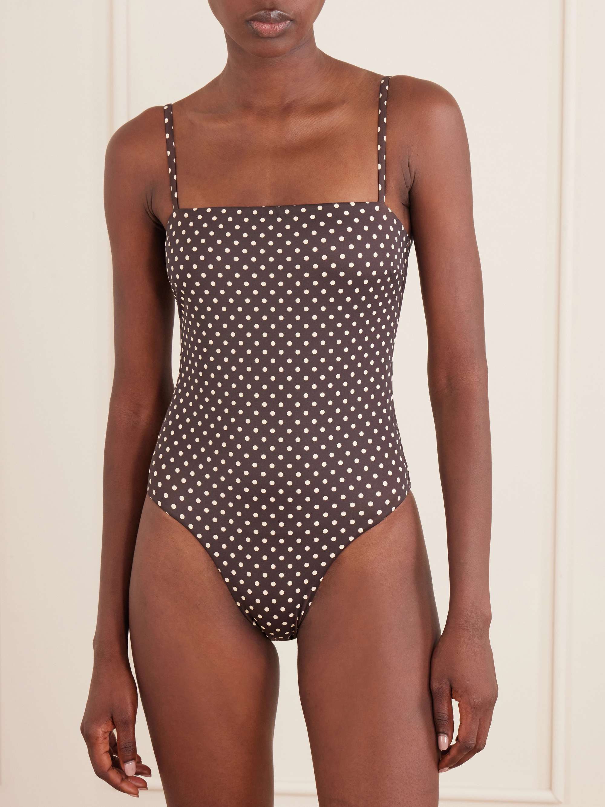 MATTEAU Petite Square stretch recycled-seersucker swimsuit