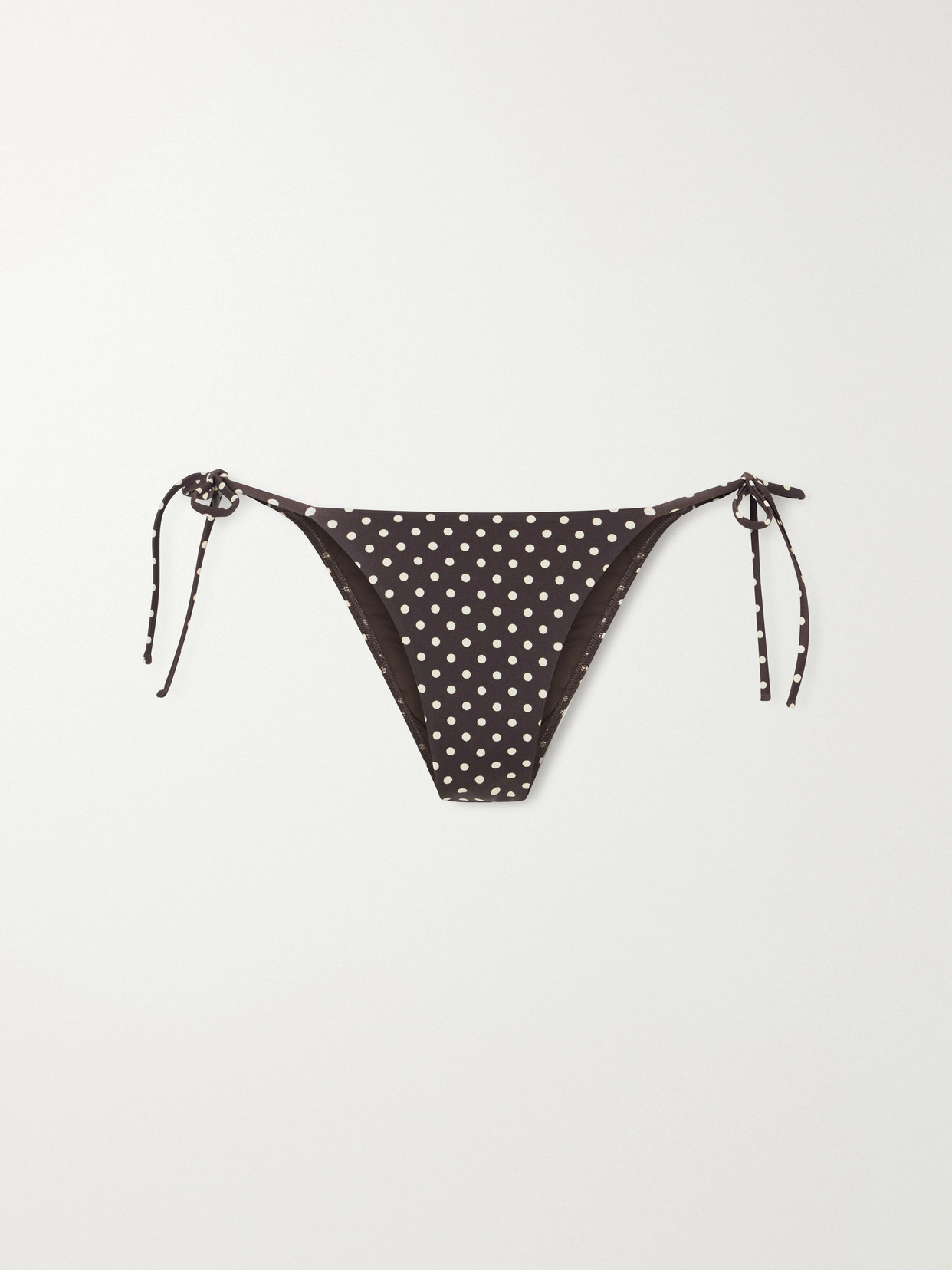 Matteau The String Polka-dot Recycled Bikini Briefs In Brown