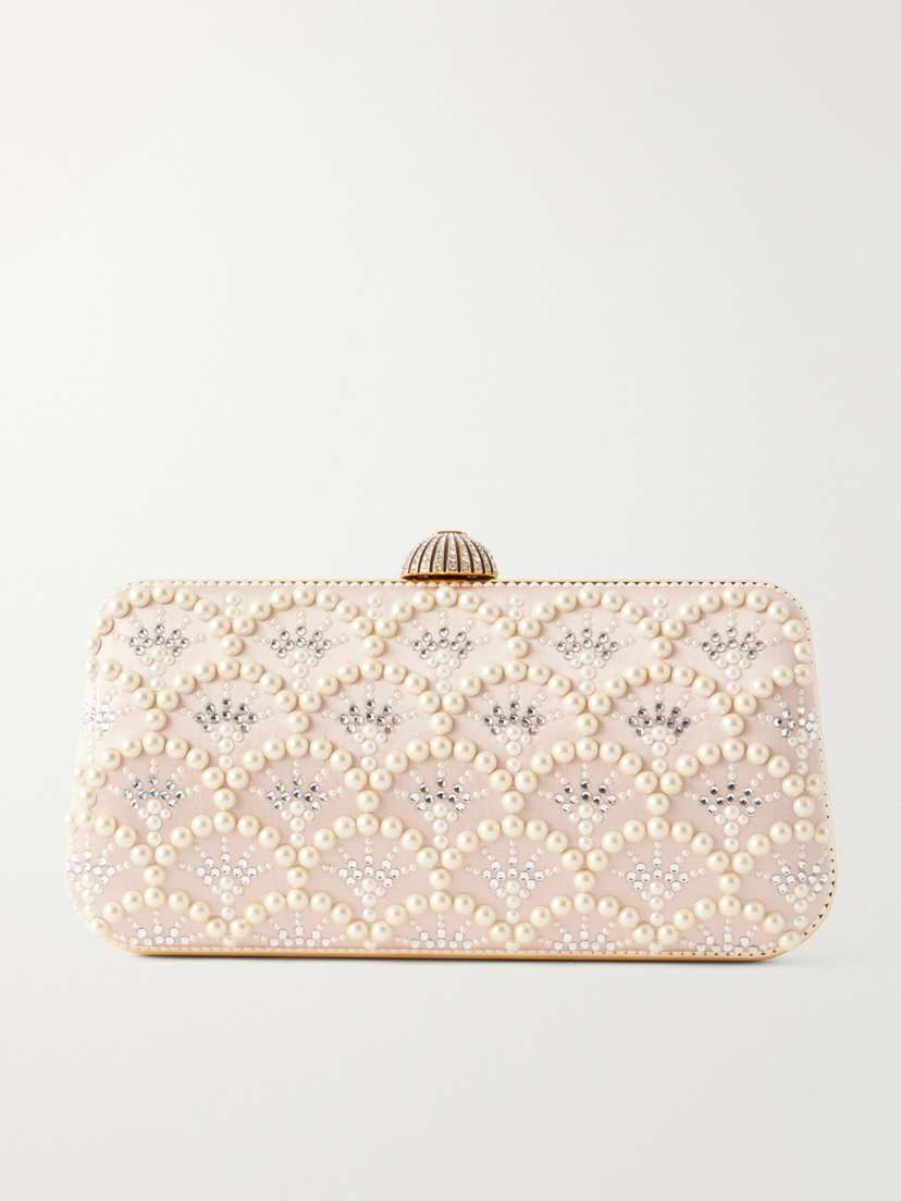 Valentino Garavani Carry Secrets Embellished Satin Clutch