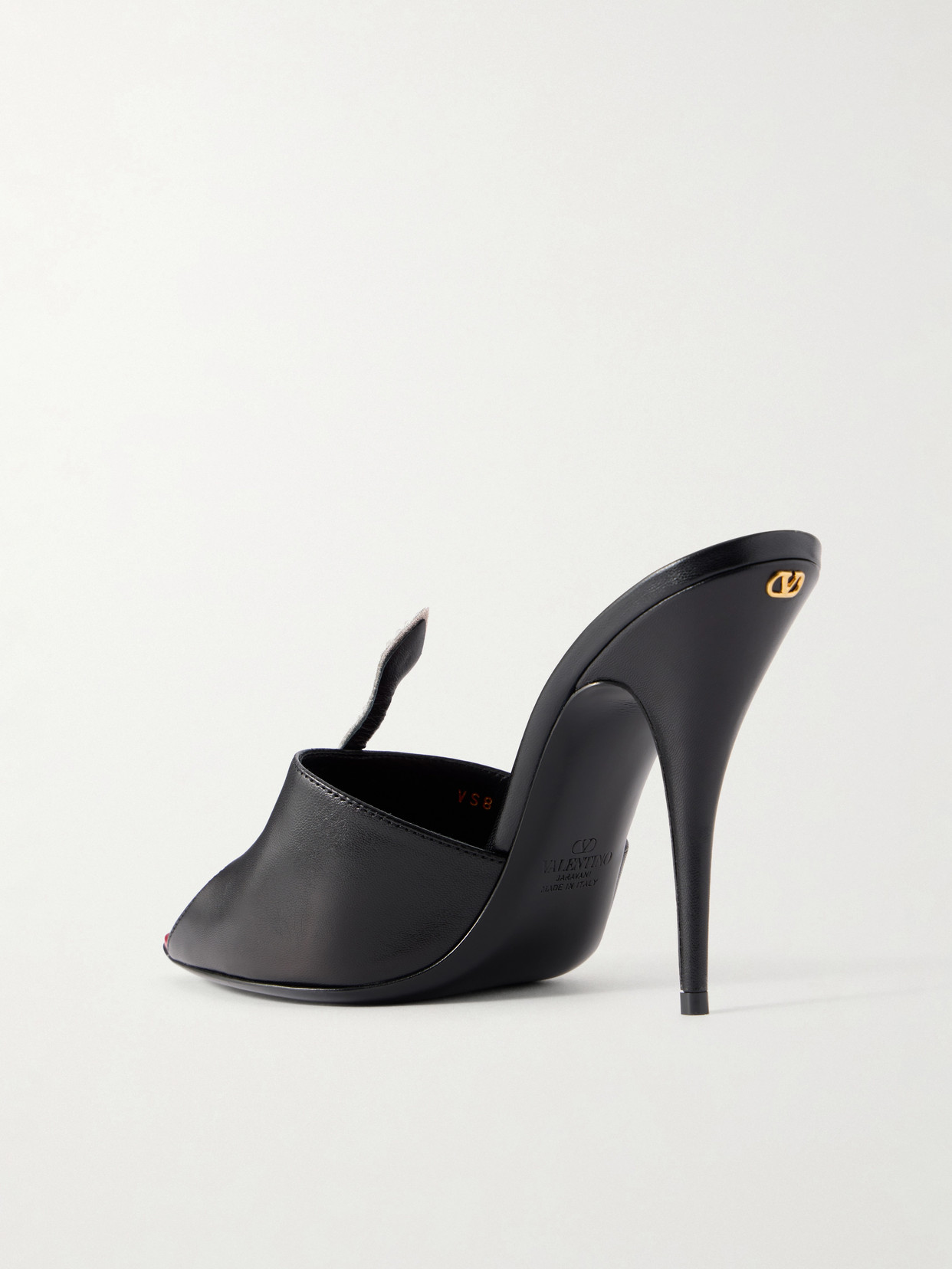 Valentino Garavani 105mm Strass Snake Leather Mule Pumps In Black