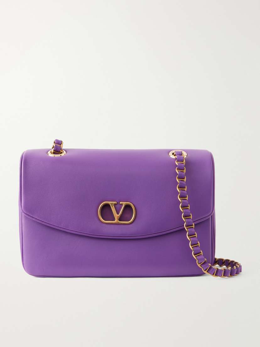Valentino Garavani Djuna Embellished Leather Shoulder Bag