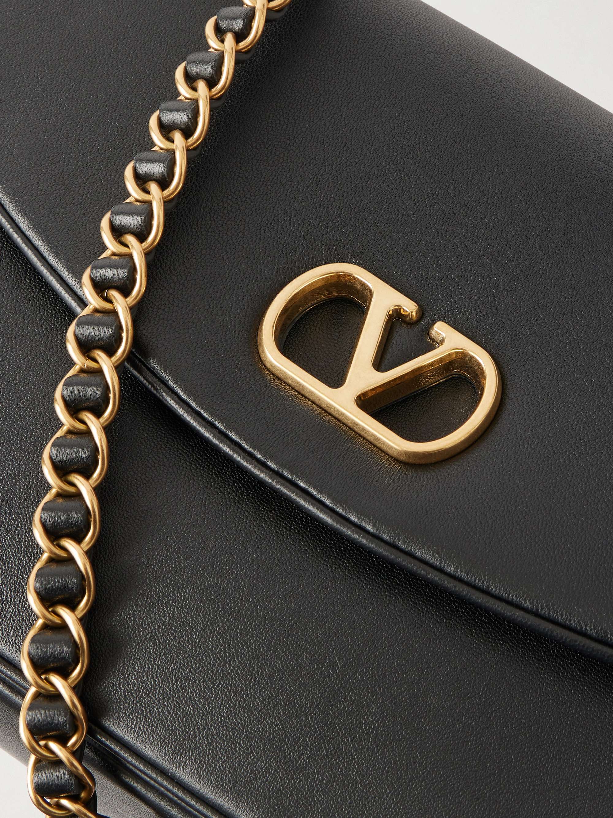 VALENTINO GARAVANI Djuna embellished leather shoulder bag | NET-A