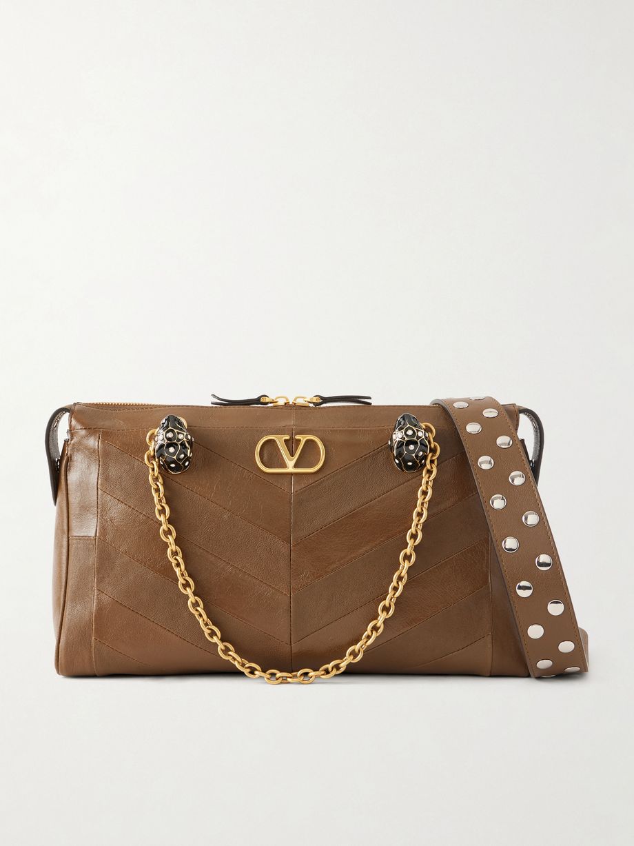 Panthea embellished leather medium shoulder bag
