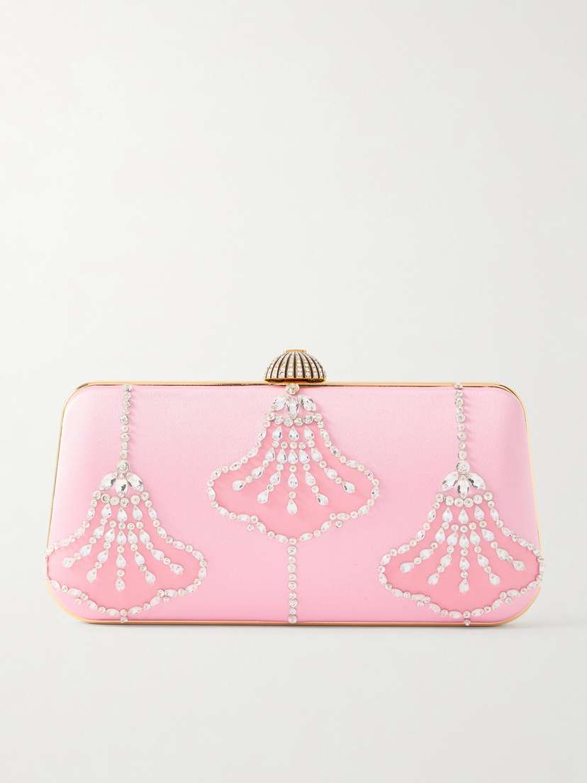 Valentino Garavani Carry Secrets Embellished Satin Clutch