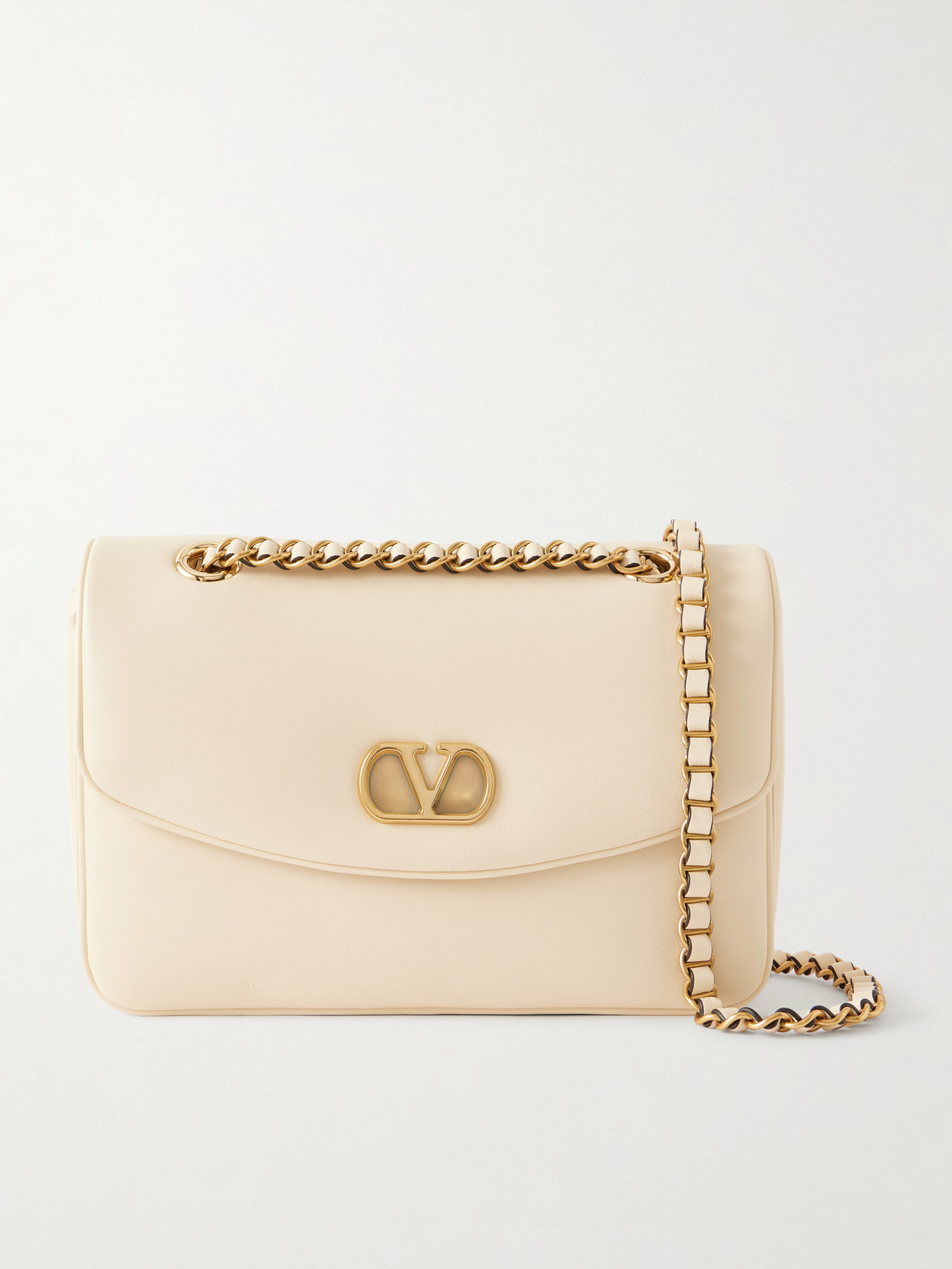 Valentino Garavani Nappa Shoulder Bag In White