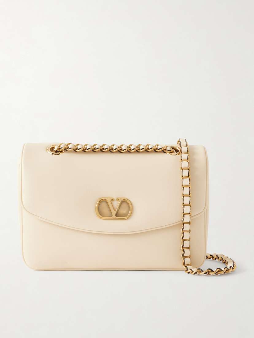 Valentino Garavani Djuna Embellished Leather Shoulder Bag