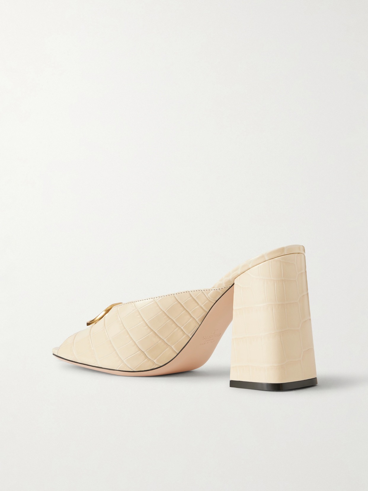 Garavani - Vlogo 95 Embellished Croc-Effect Mules