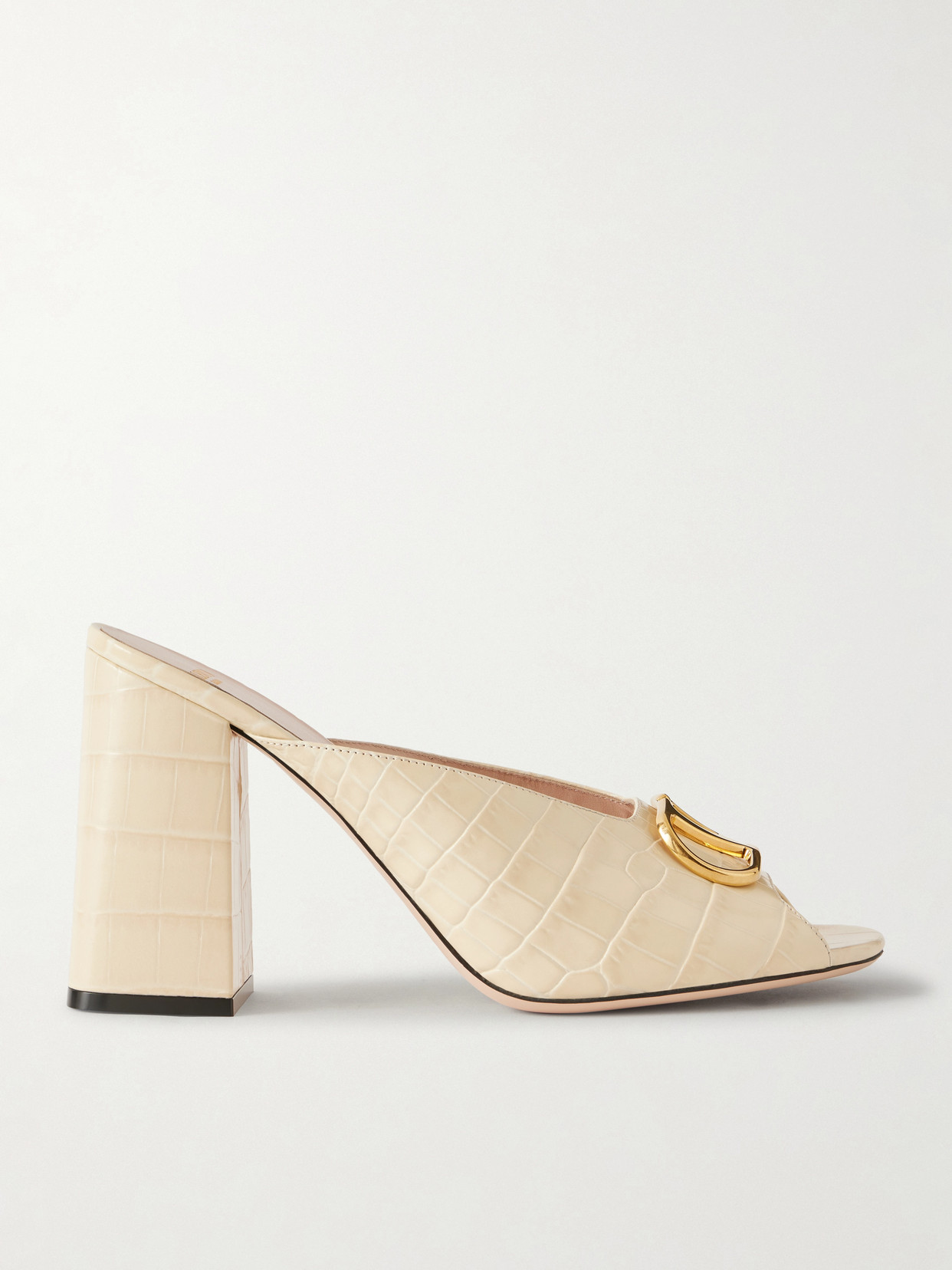 Garavani - Vlogo 95 Embellished Croc-Effect Mules