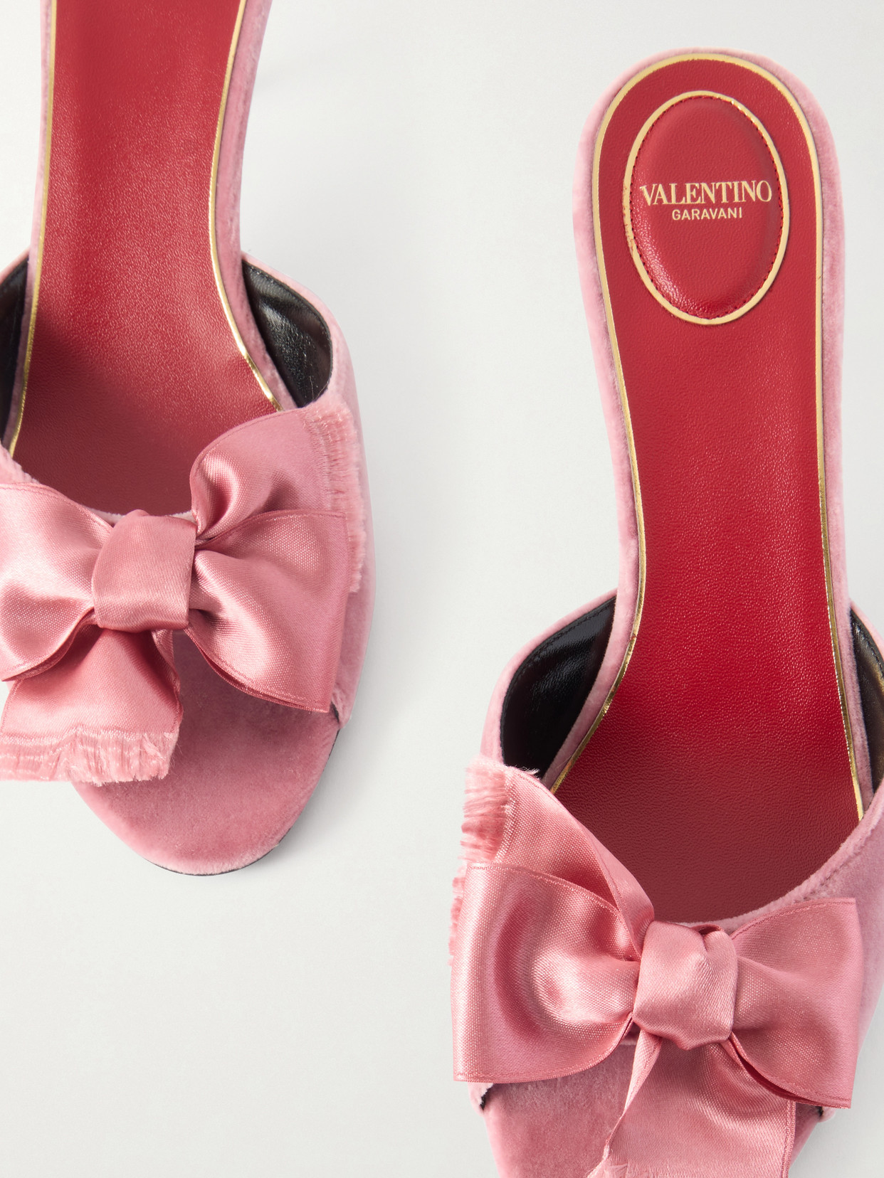 Valentino Garavani Marie A Velvet Slide Sandal 55mm Woman Pink 38