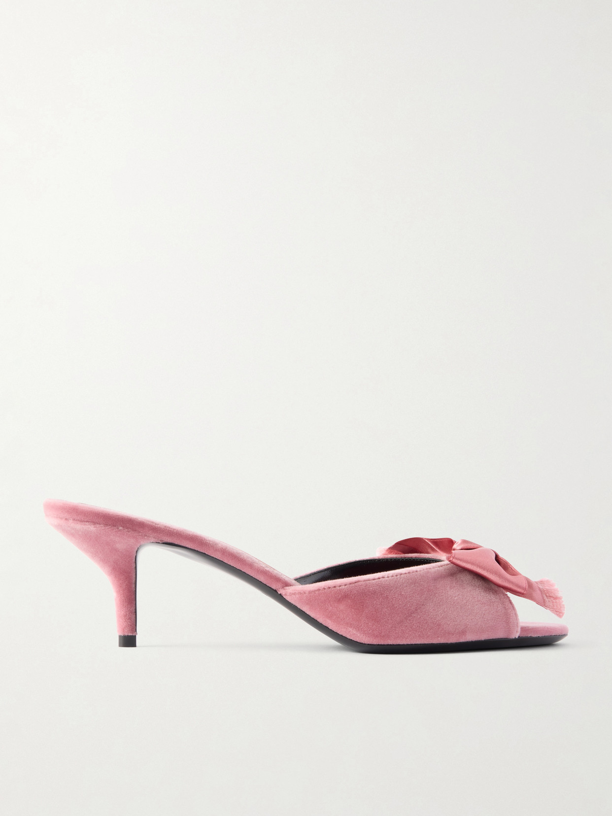 Valentino Garavani Marie A Velvet Slide Sandal 55mm Woman Pink 38