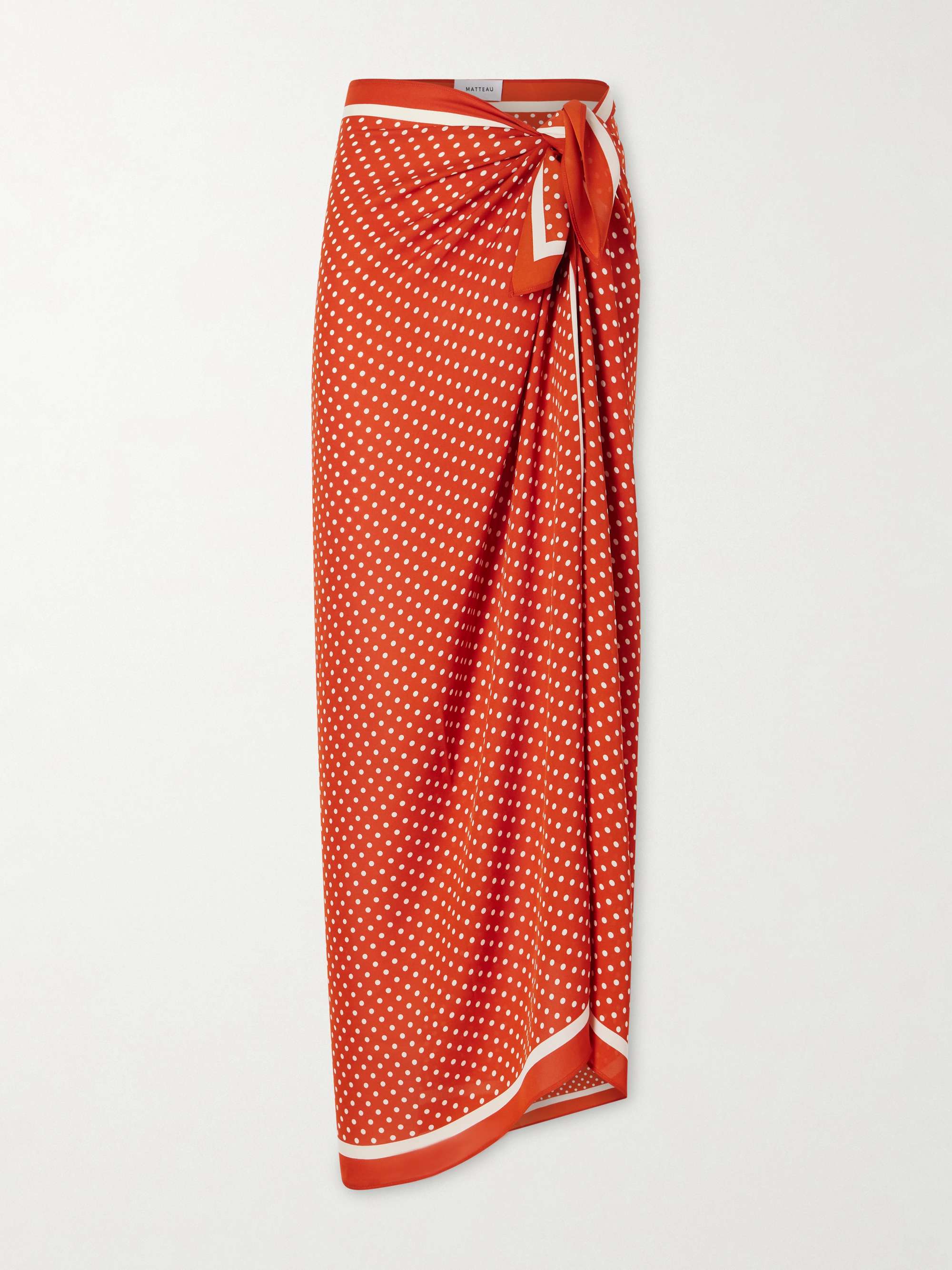 MATTEAU Printed silk-georgette pareo