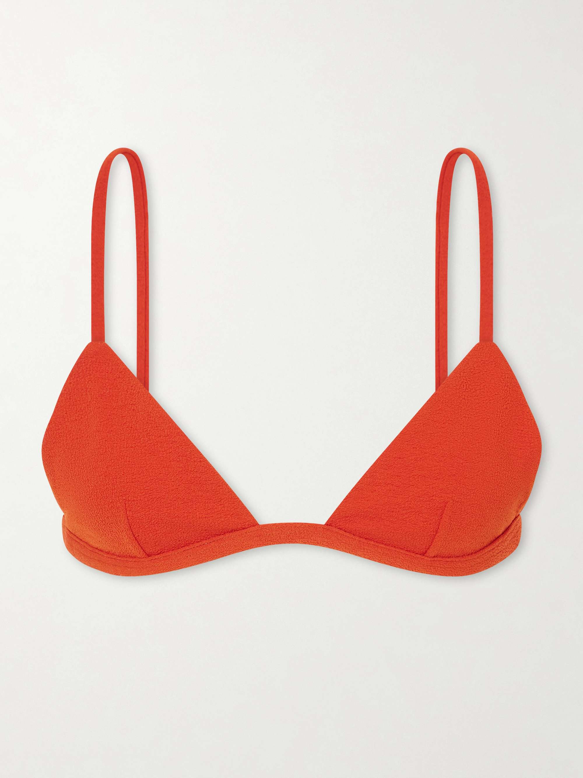 MATTEAU Petite Triangle floral-print recycled bikini top