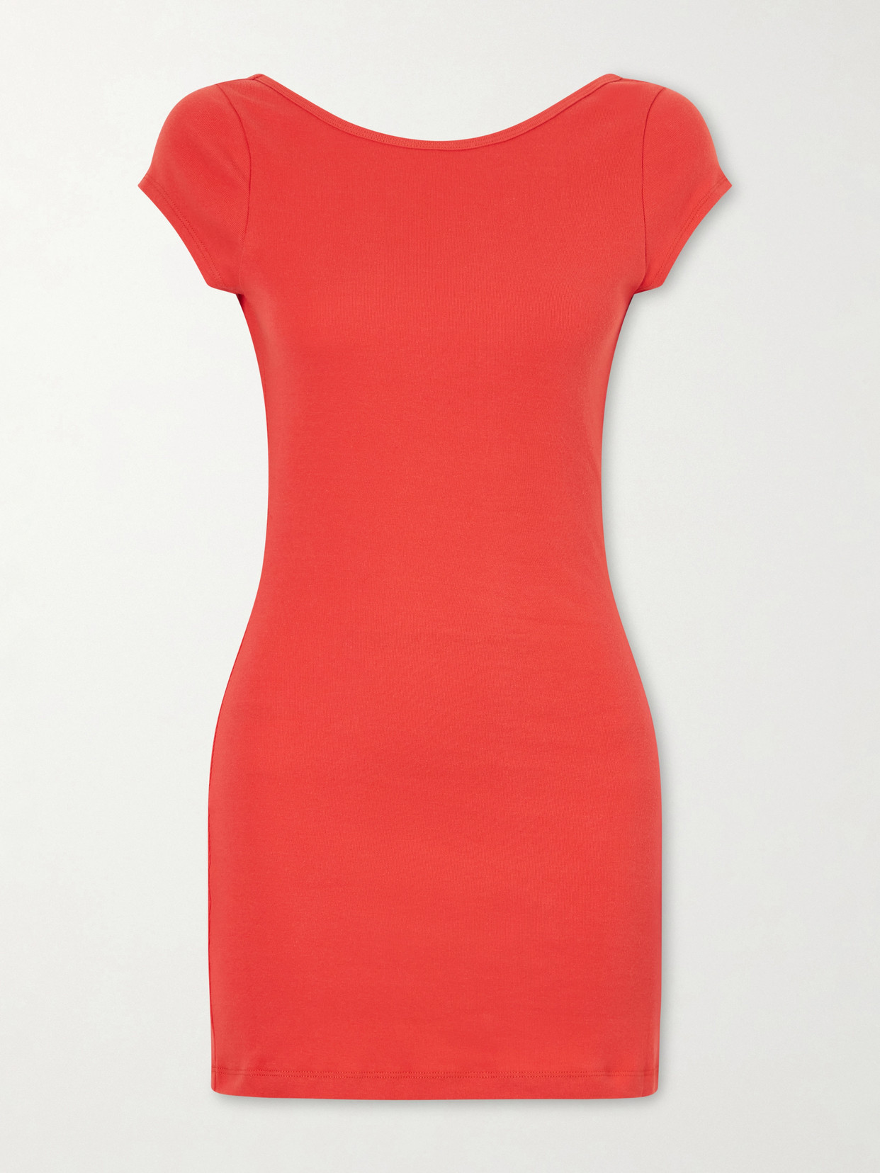 Matteau - Open-back Cotton-jersey Mini Dress - Red
