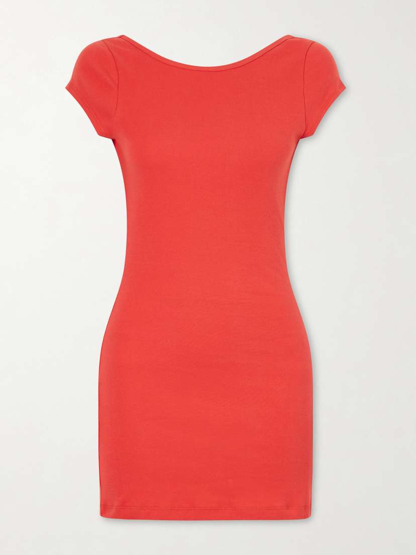 Open-back Cotton-jersey Mini Dress