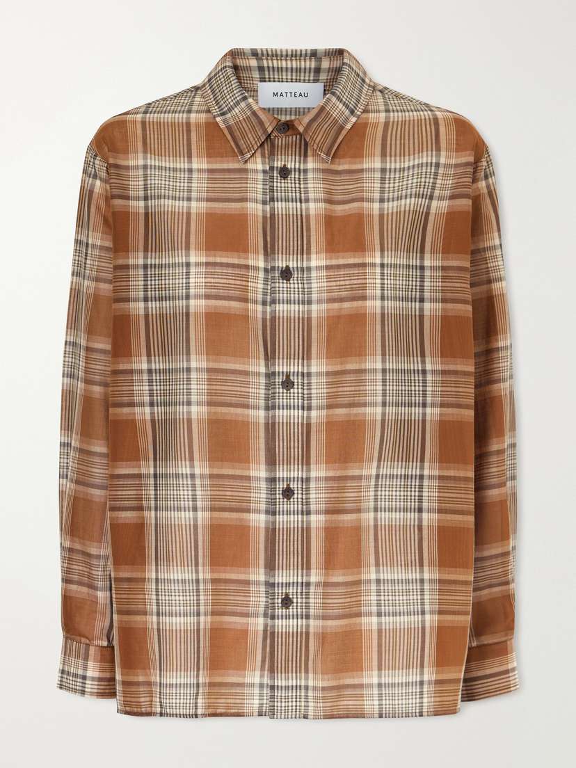 Matteau Checked Cotton-voile Shirt