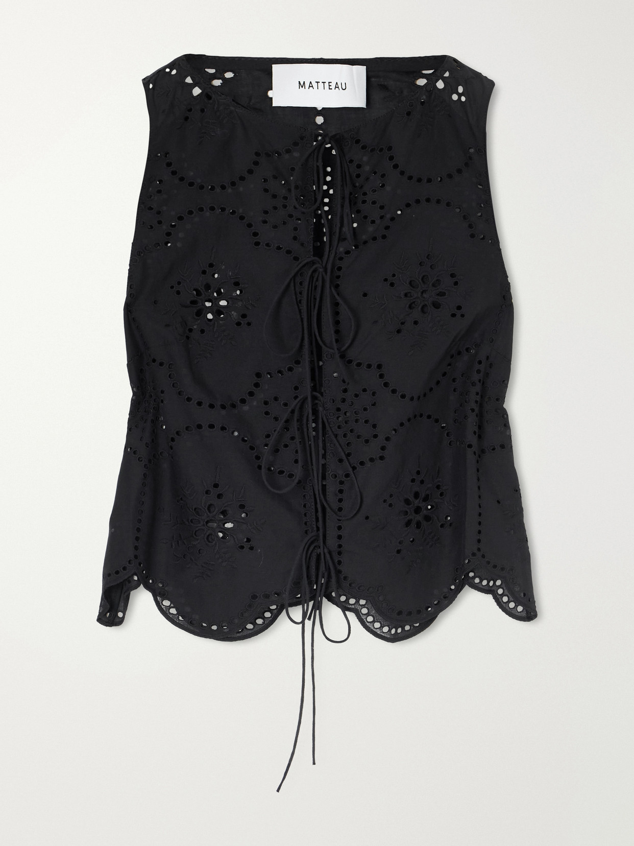 Scalloped Broderie Anglaise Cotton Top