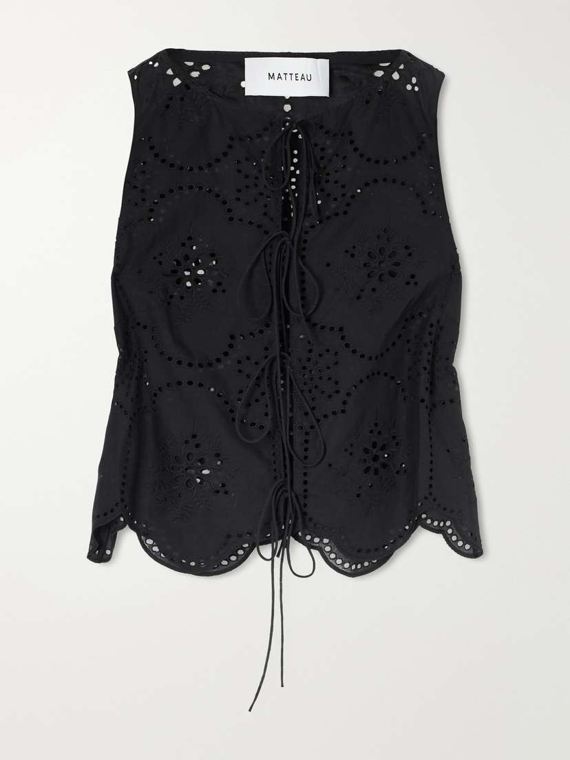 Matteau Scalloped Broderie Anglaise Cotton Top