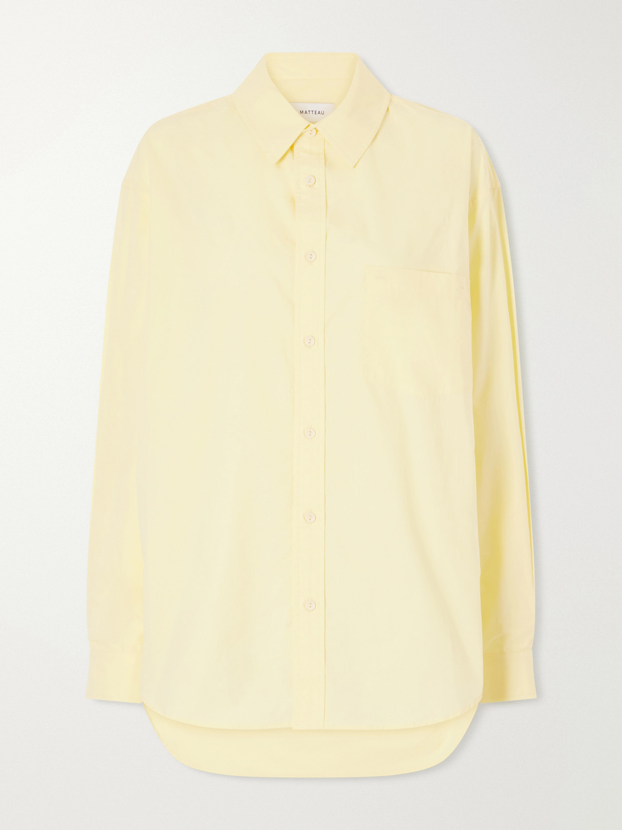 Matteau Organic Cotton-poplin Shirt In Yellow