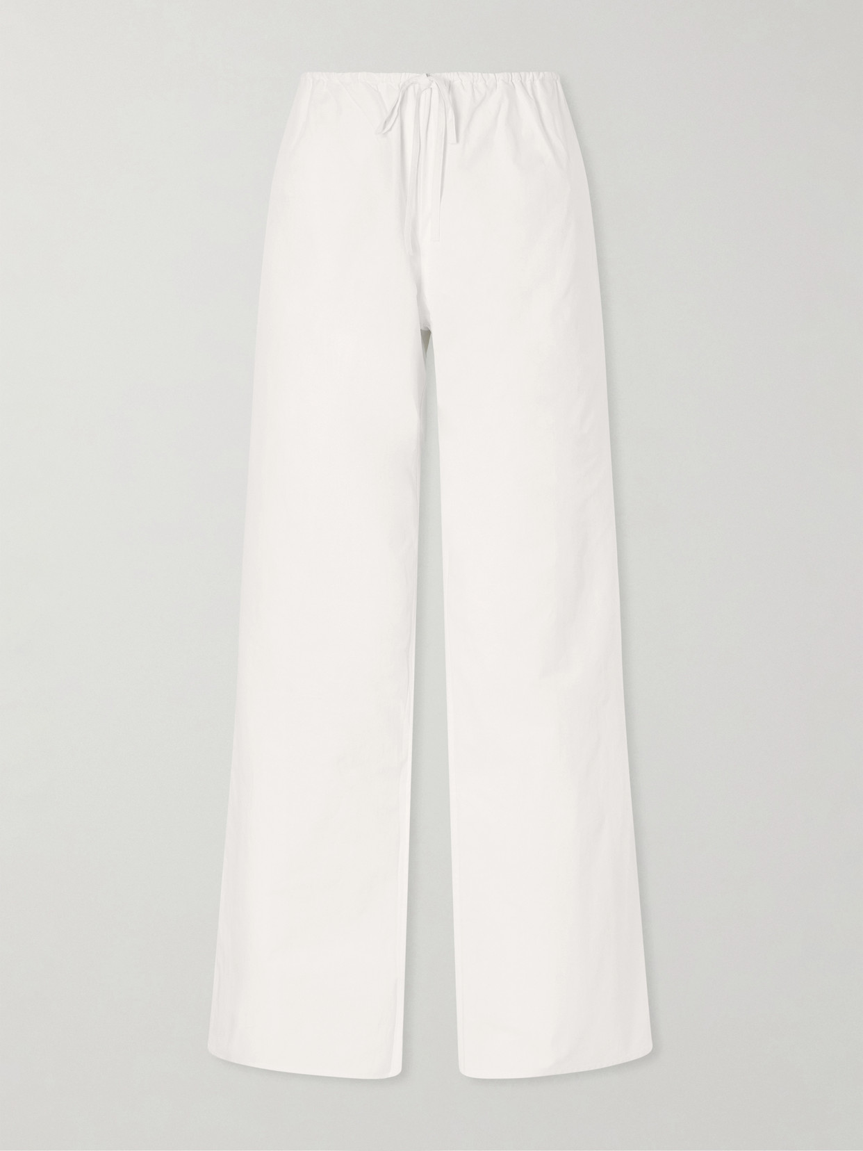 Matteau Drawcord Cotton Straight-leg Pants In White
