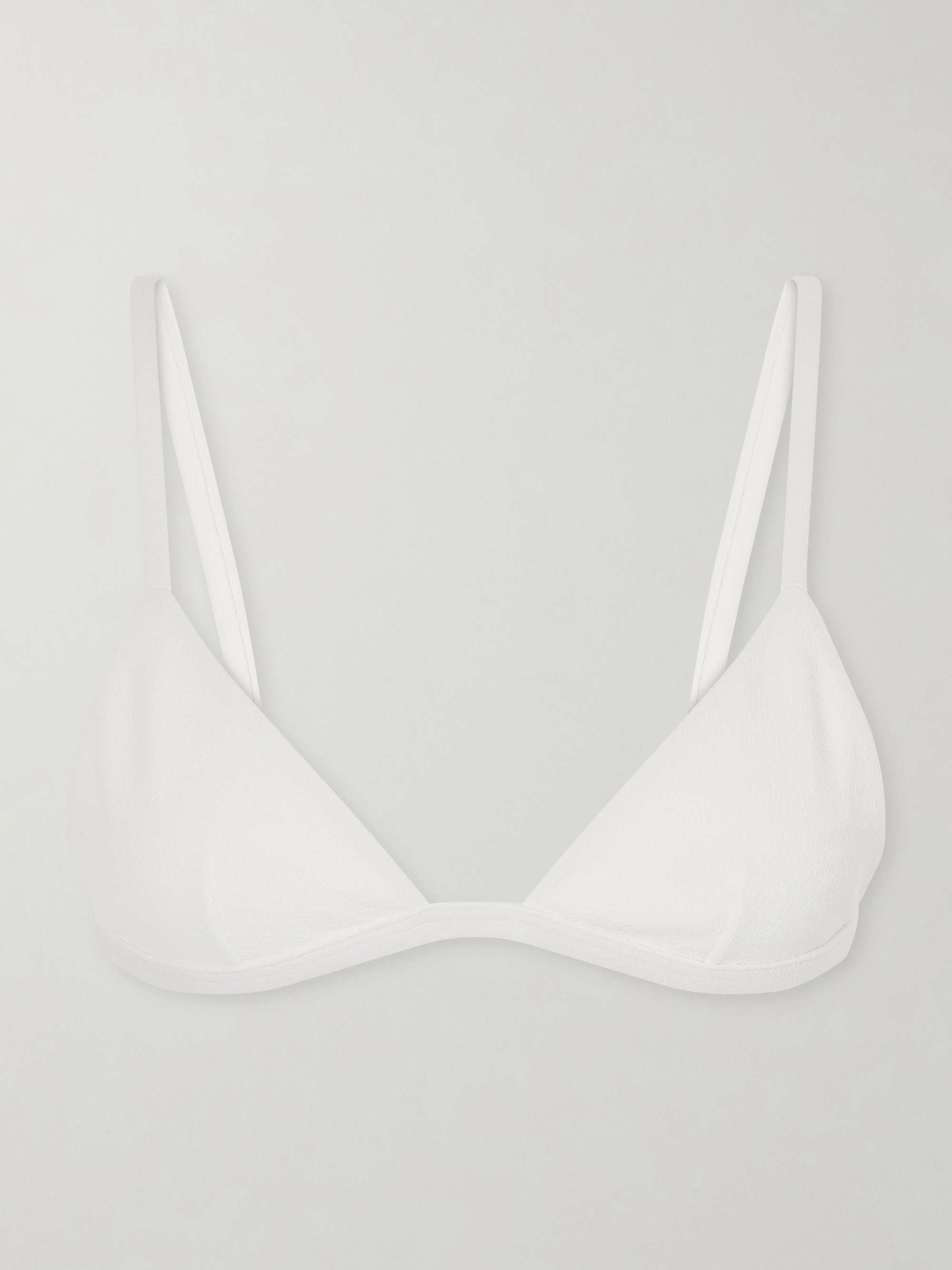 MATTEAU Petite Triangle floral-print recycled bikini top