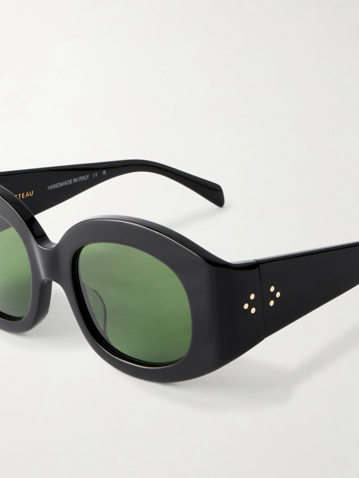 Matteau Eclipse Round-frame Acetate Sunglasses In Green
