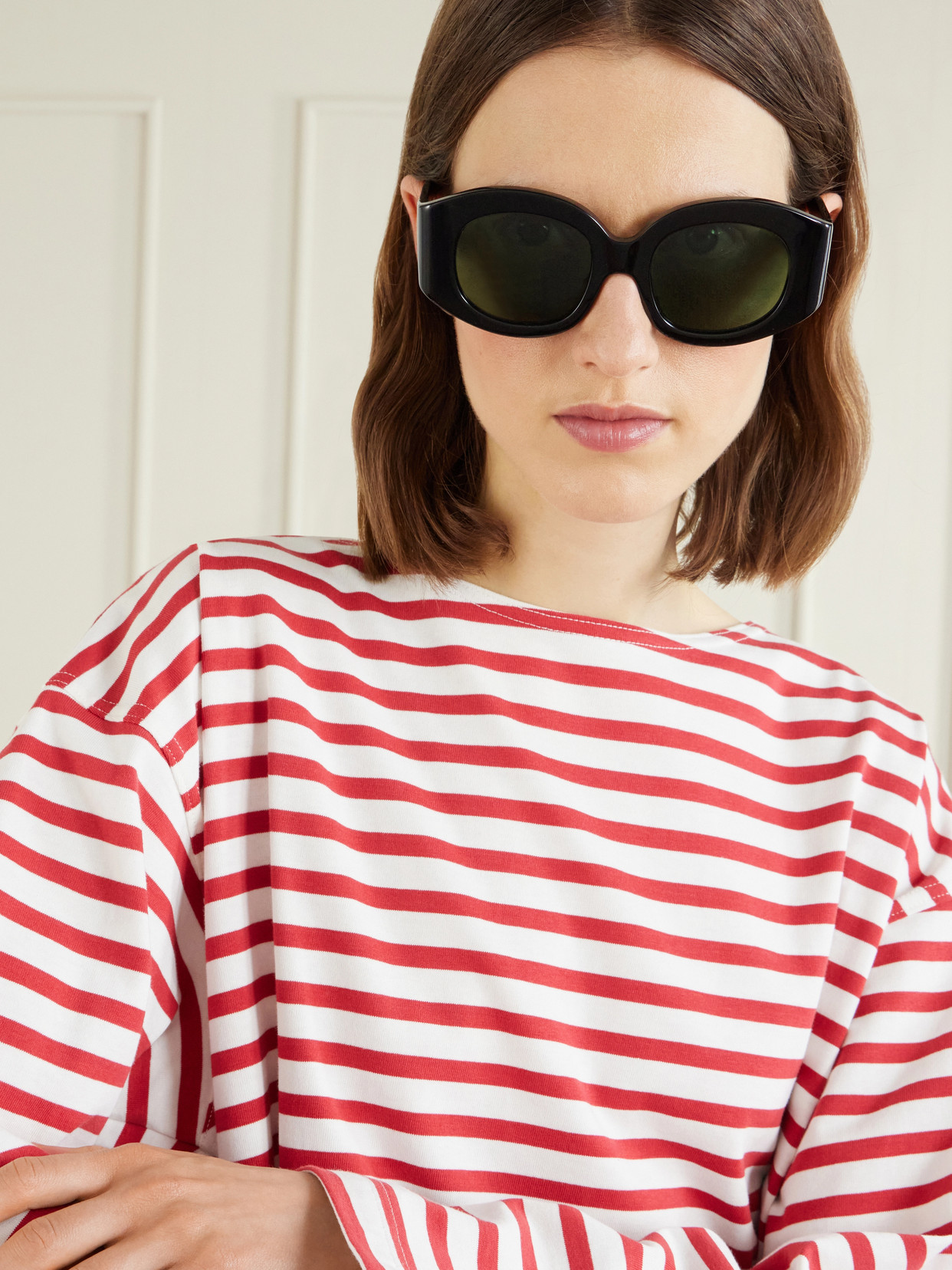 Matteau Eclipse Round-frame Acetate Sunglasses In Green