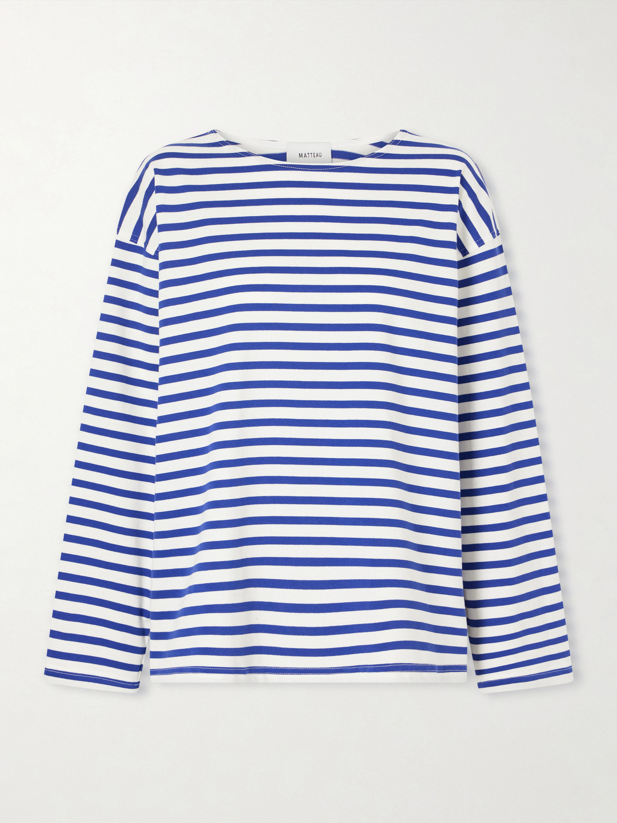 Matteau Breton Striped Cotton-jersey T-shirt In Blue