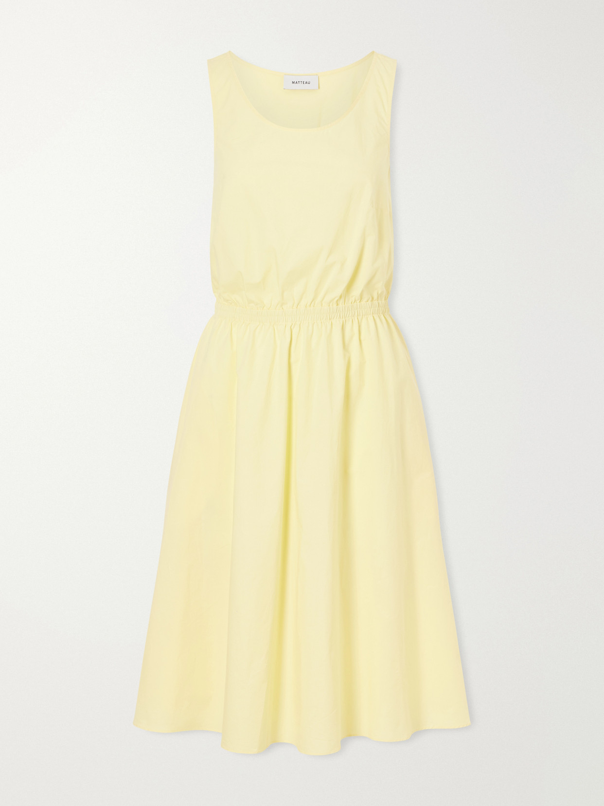 Matteau Organic Cotton-poplin Dress In Yellow