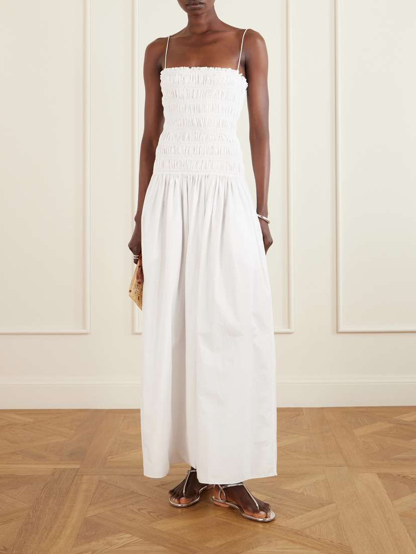 Matteau Shirred Organic Cotton Midi Dress | Thumbnail 2 Matteau Shirred Organic Cotton Midi Dress | Thumbnail 2