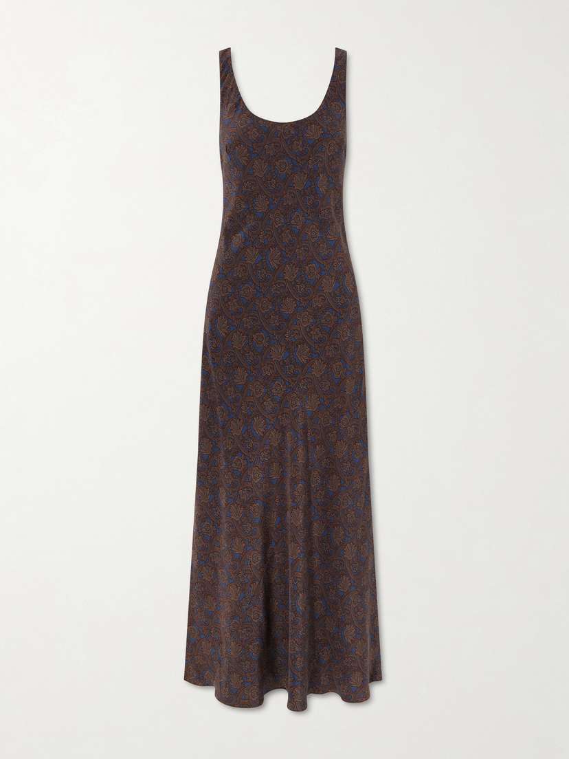 Matteau Printed Silk-crepe Maxi Dress