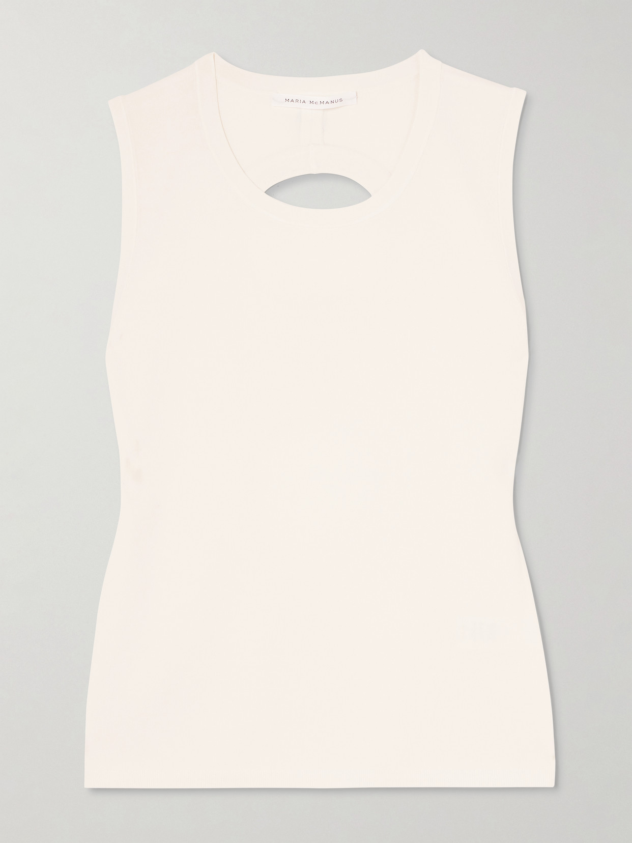 Maria Mcmanus Cutout Jersey Tank In White