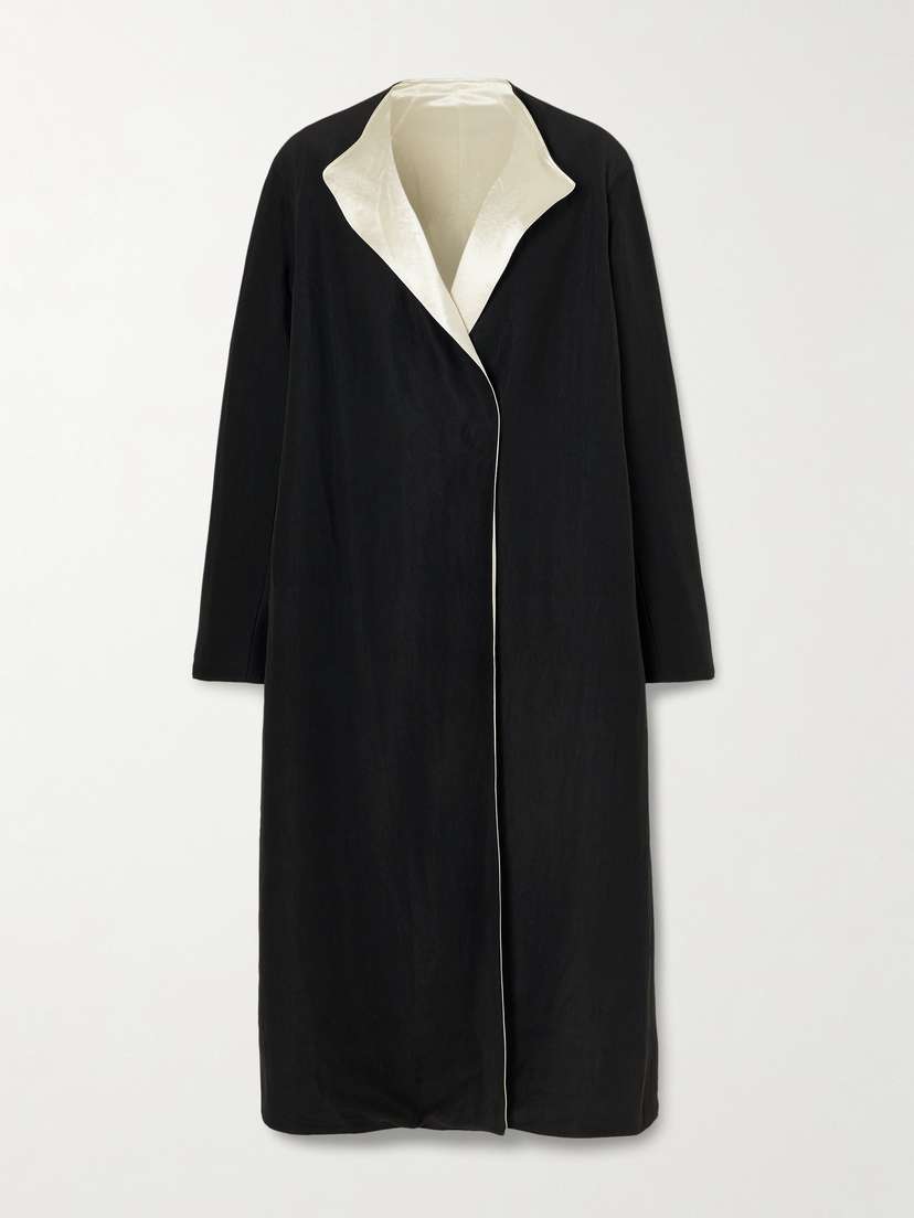 Maria McManus Reversible Organic Twill And Hammered-satin Coat