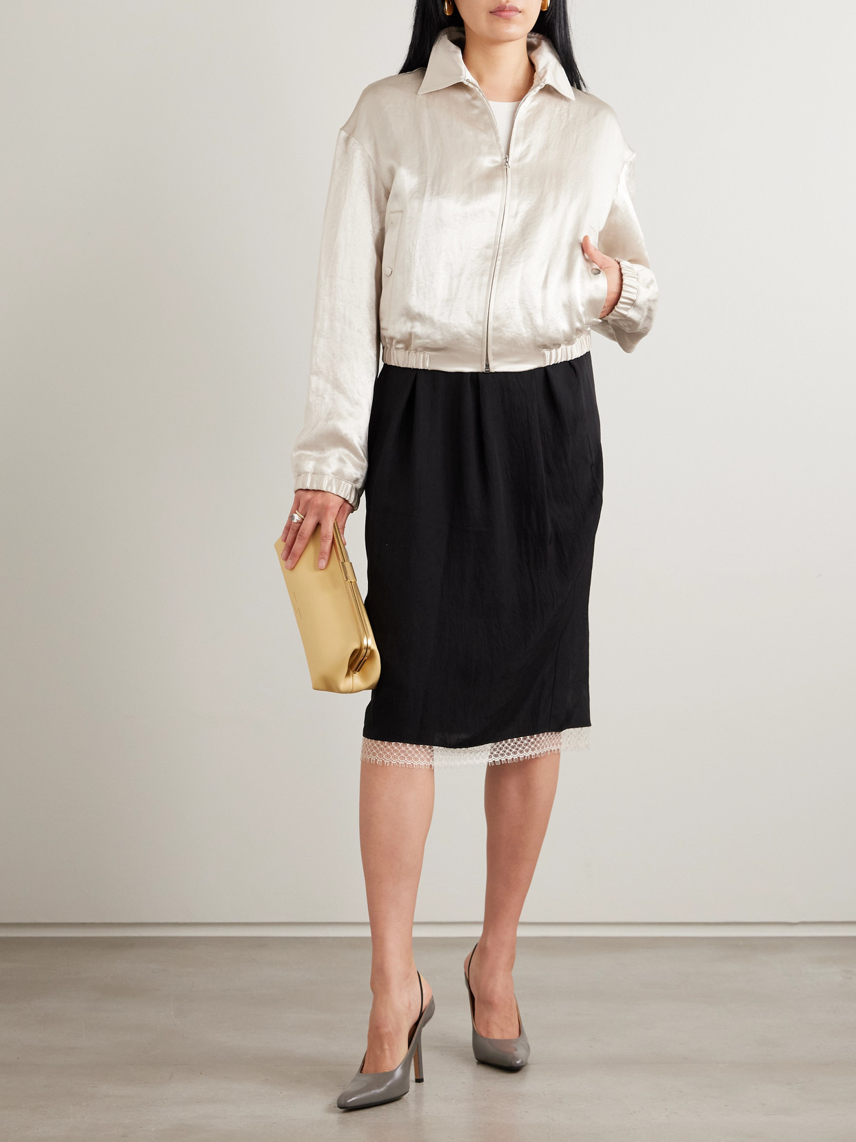 Tulip Lace-Trimmed Midi