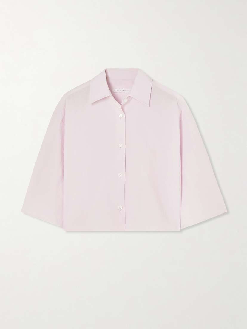Maria McManus Cropped Organic Cotton-poplin Shirt