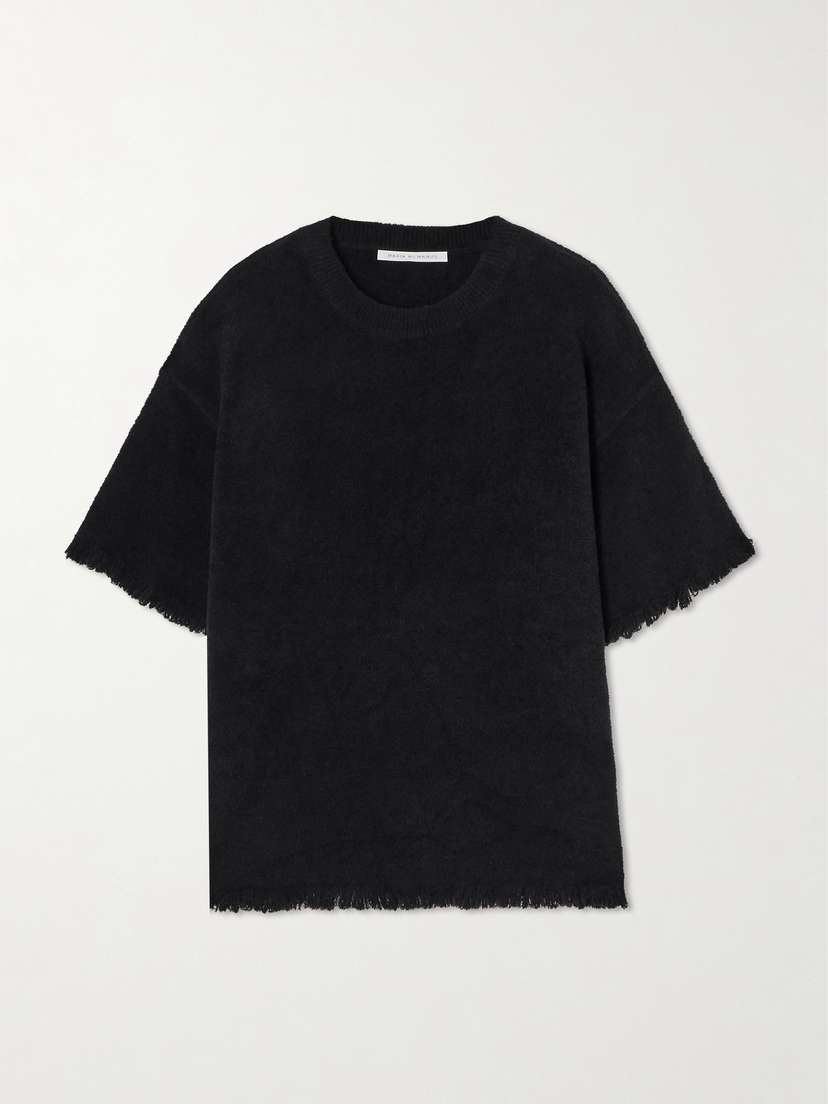Maria McManus Frayed Organic Cotton-bouclé T-shirt