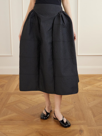 Cecilie Bahnsen Daphne pleated cloqué midi skirt