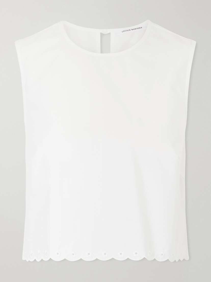 Cecilie Bahnsen Deeba Broderie Anglaise Cotton Vest