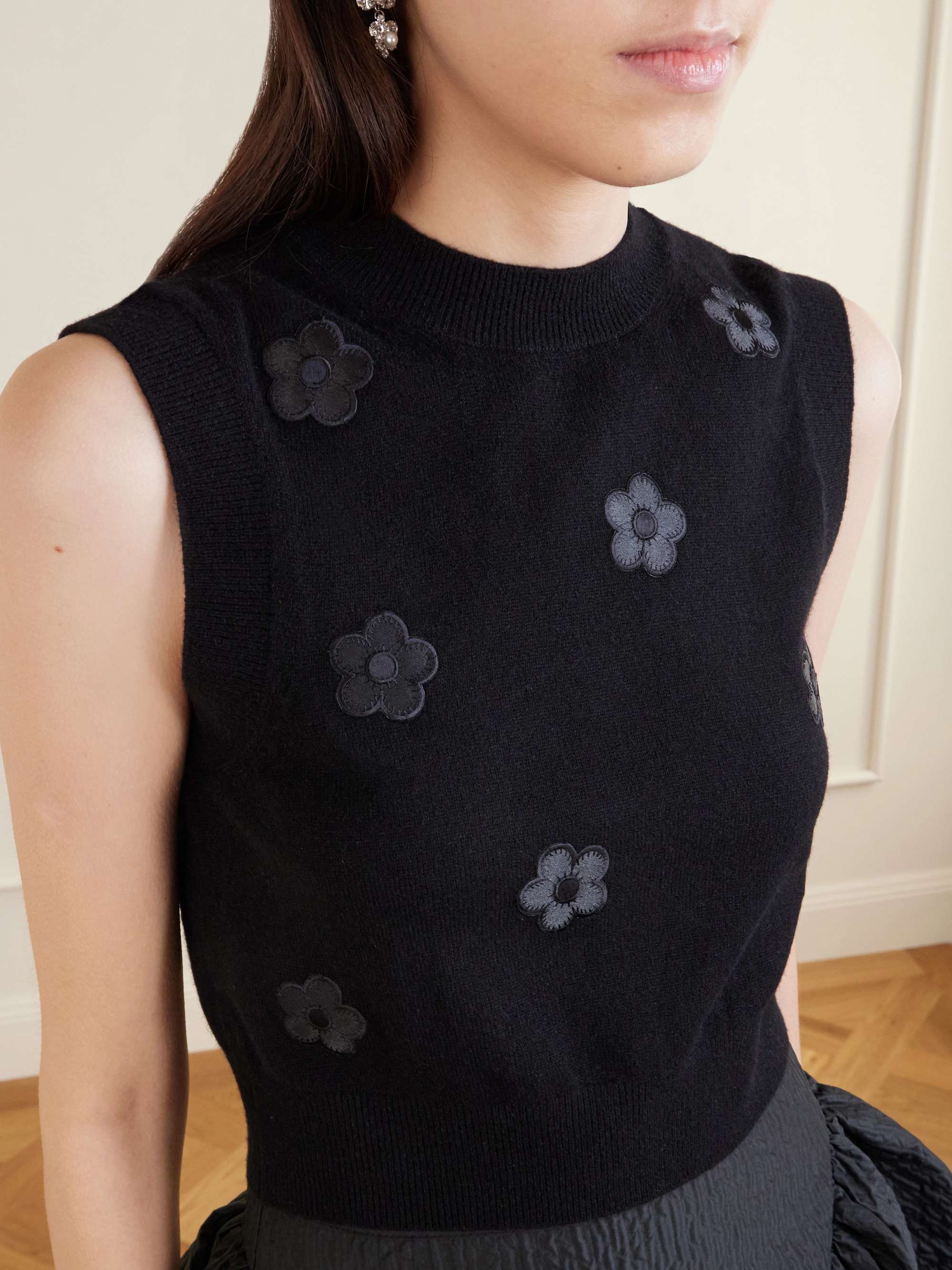 CECILIE BAHNSEN Dean button-embellished cashmere vest | NET-A-PORTER